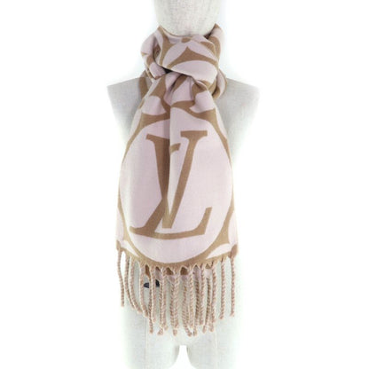 Louis Vuitton 2024 M79213 Flight Mode Scarf LV Medallion Wool Beige/rose