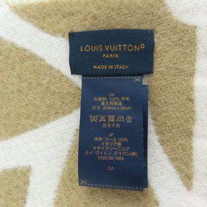 Louis Vuitton 2024 M79213 Flight Mode Scarf LV Medallion Wool Beige/rose