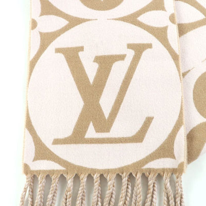Louis Vuitton 2024 M79213 Flight Mode Scarf LV Medallion Wool Beige/rose