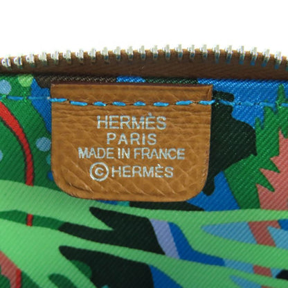 Hermes Azap Compact Mini Silk Quin Gold Vaux Epson Coin Case With W Engraved