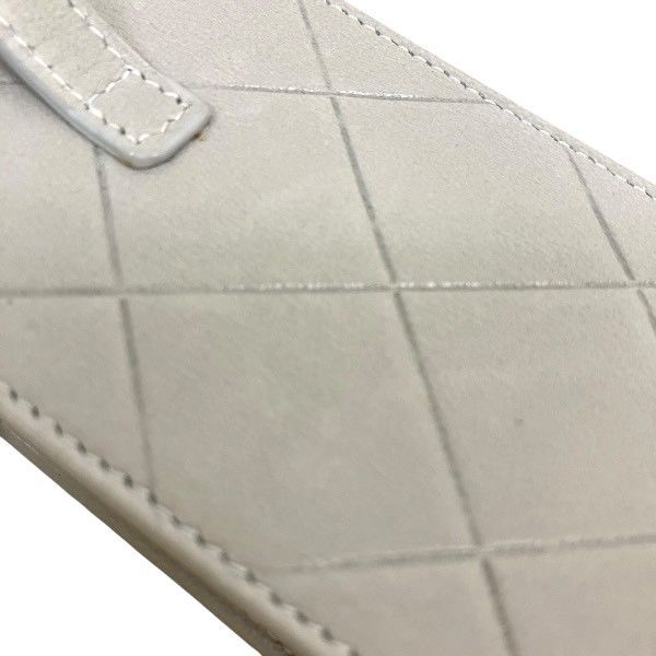 Chanel Coco Mark Lambskin Light Gray Cell Phone Case Branded Accessories Pouch