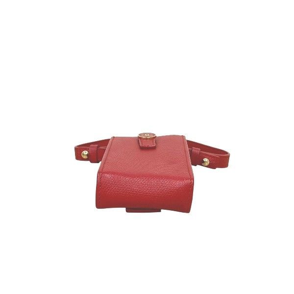 Chanel Coco Mark Caviar Skin Red Cell Phone Case Branded Accessories Pouch