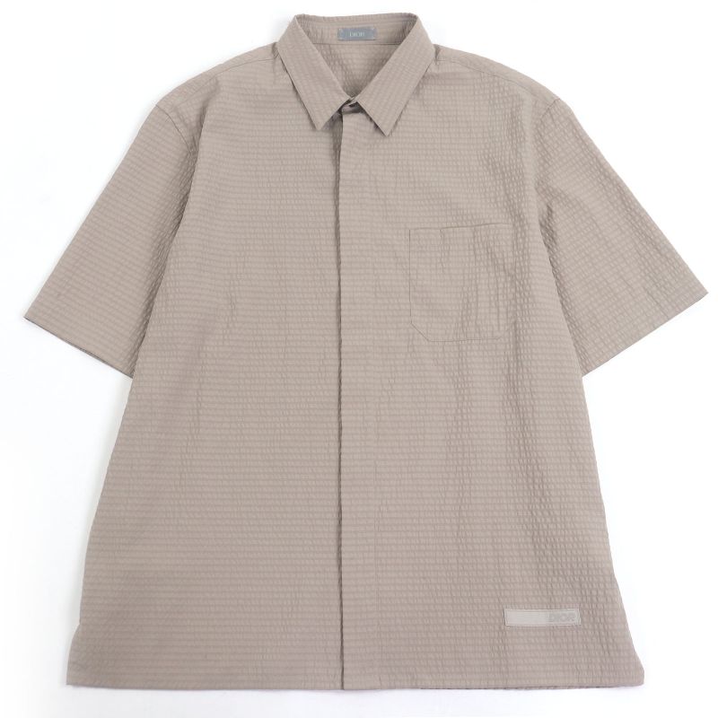 DIOR Homme 033c508c810b Checkered Logo Patch Soccer Short Sleeve Short Sleeve