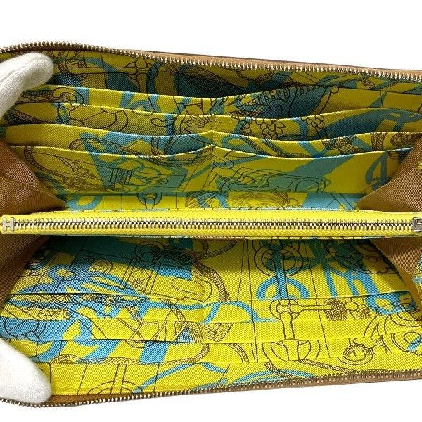 Hermes Azap Long Silk Inn DB Engraved Long Wallet Unisex