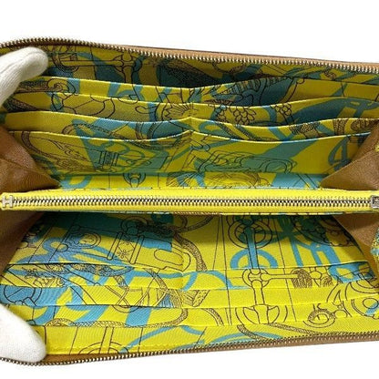 Hermes Azap Long Silk Inn DB Engraved Long Wallet Unisex
