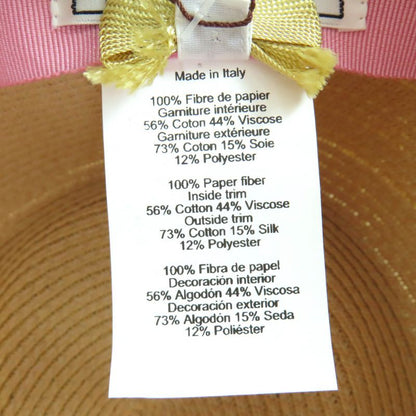 Hermes H251062n Izia H Quilted Natural/aurora Serie Hardware Straw Hat/pepper