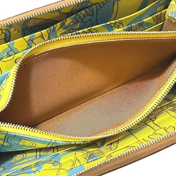 Hermes Azap Long Silk Inn DB Engraved Long Wallet Unisex