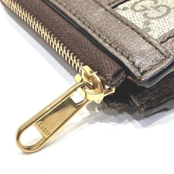 Gucci Off-dia Zip Around Wallet 644333 GG Supreme Coin Case Women