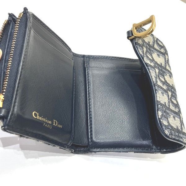 Dior Trotter Saddle Lotus Wallet 41-ma-0261 Trifold Wallet Women