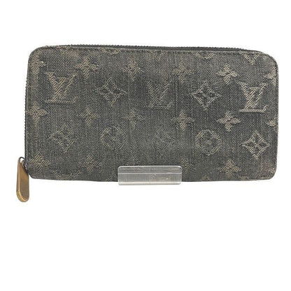 Louis Vuitton Monogram Denim Zippy Wallet M95341 Round Zipper Long Wallet Unisex