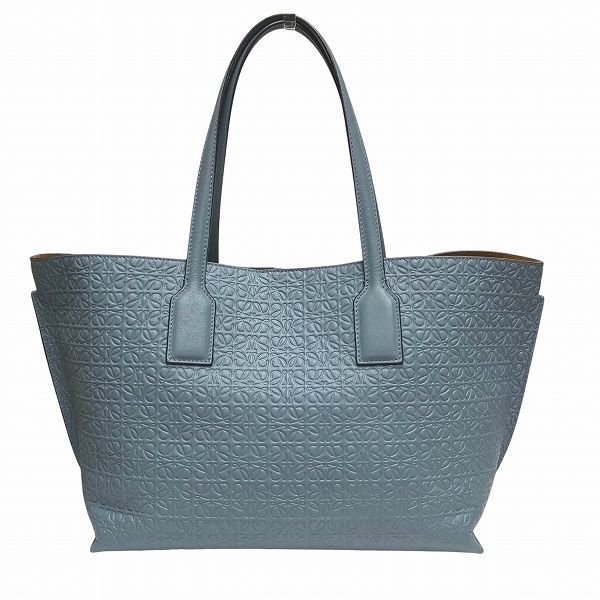 Loewe Repeat Anagram T Shopper Blue Bag Tote Handbag Women's