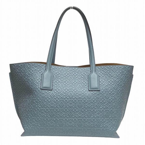 Loewe Repeat Anagram T Shopper Blue Bag Tote Handbag Women's