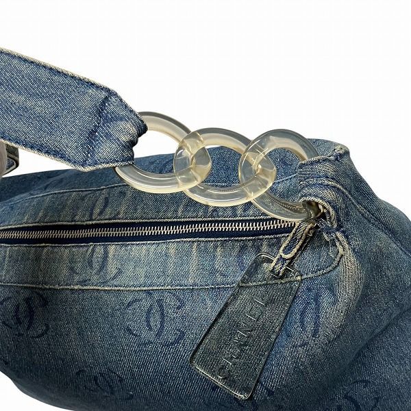 Chanel Coco Mark Denim One Shoulder Chain Bag Shoulder Bag Women