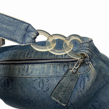 Chanel Coco Mark Denim One Shoulder Chain Bag Shoulder Bag Women