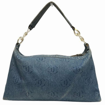 Chanel Coco Mark Denim One Shoulder Chain Bag Shoulder Bag Women