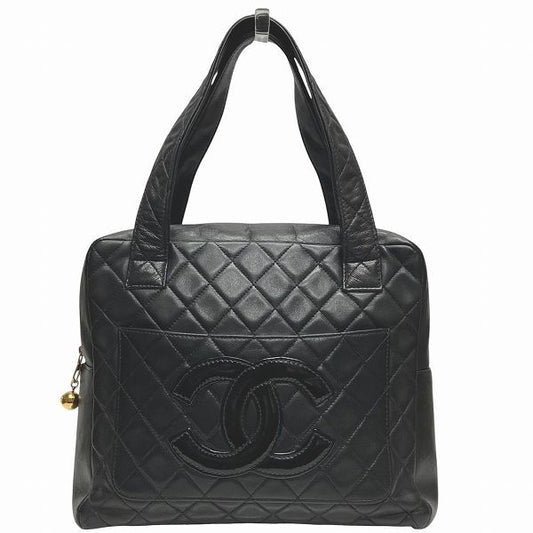 Chanel Matelasse Coco Mark Lambskin Bag Handbag Women