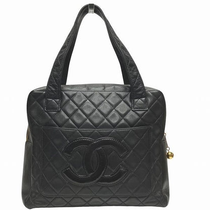 Chanel Matelasse Coco Mark Lambskin Bag Handbag Women