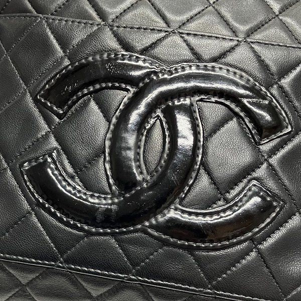 Chanel Matelasse Coco Mark Lambskin Bag Handbag Women