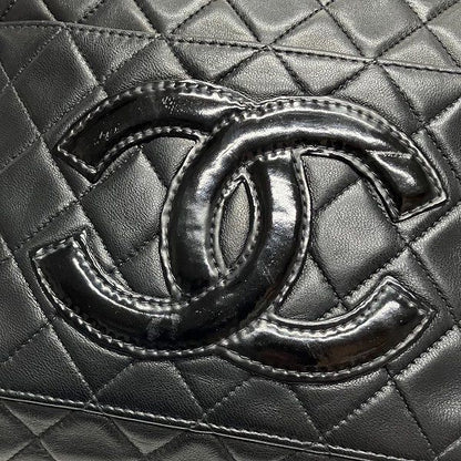 Chanel Matelasse Coco Mark Lambskin Bag Handbag Women