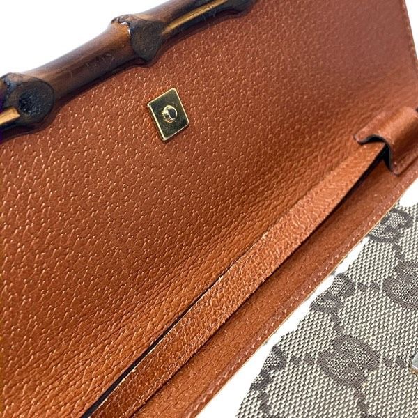 Gucci Bamboo 117594 GG Canvas Bag Shoulder Bag Women