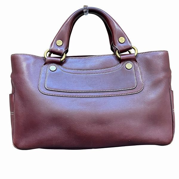 Celine Boogie Bag Burgundy Leather Bag Handbag Women