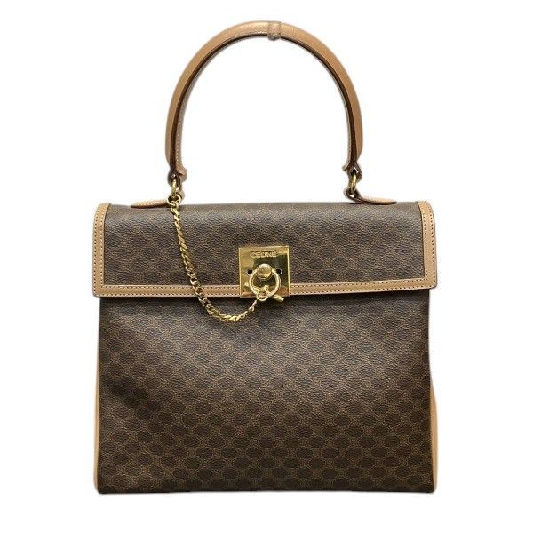 Celine Macadam Pattern M13 Brown Bag Handbag Women