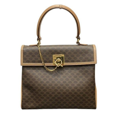 Celine Macadam Pattern M13 Brown Bag Handbag Women