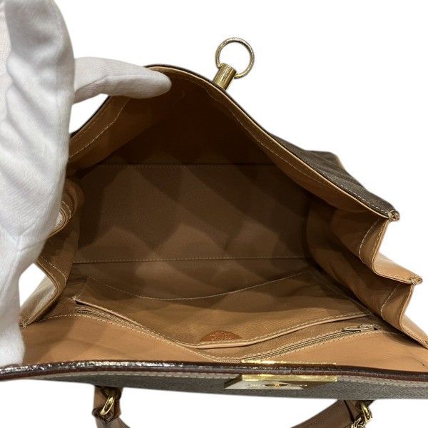 Celine Macadam Pattern M13 Brown Bag Handbag Women