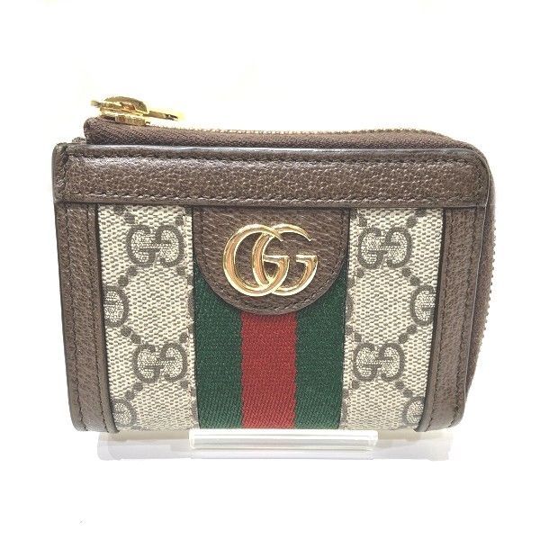 Gucci Off-dia Zip Around Wallet 644333 GG Supreme Coin Case Women