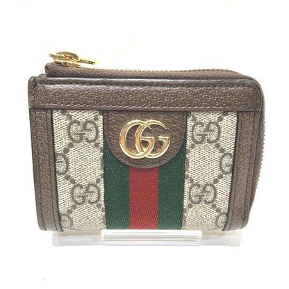 Gucci Off-dia Zip Around Wallet 644333 GG Supreme Coin Case Women