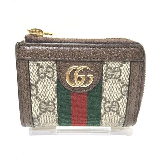 Gucci Off-dia Zip Around Wallet 644333 GG Supreme Coin Case Women