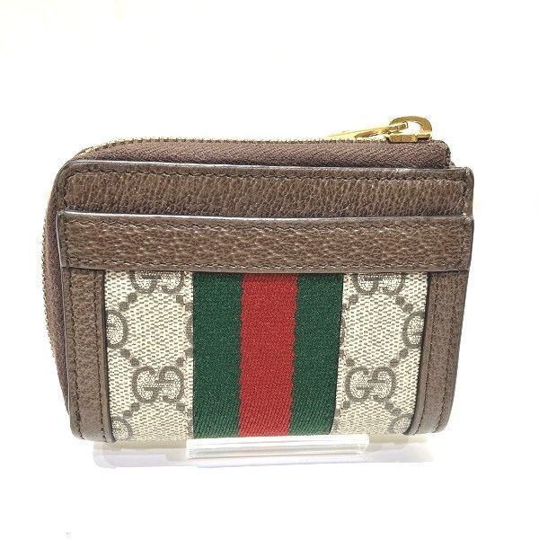 Gucci Off-dia Zip Around Wallet 644333 GG Supreme Coin Case Women
