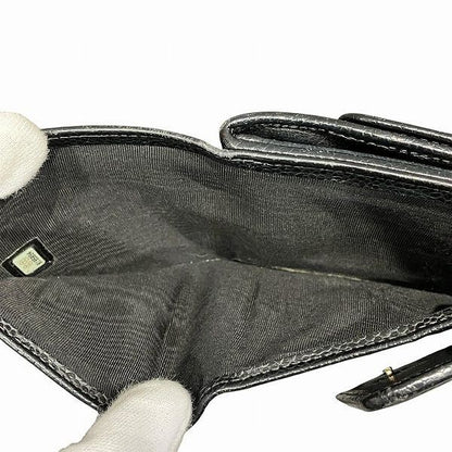 Chanel Coco Mark W Hook Trifold Wallet Women