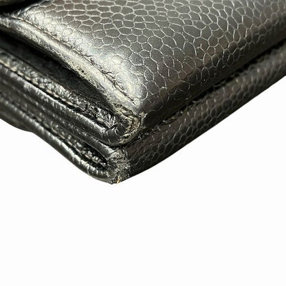 Chanel Coco Mark W Hook Trifold Wallet Women