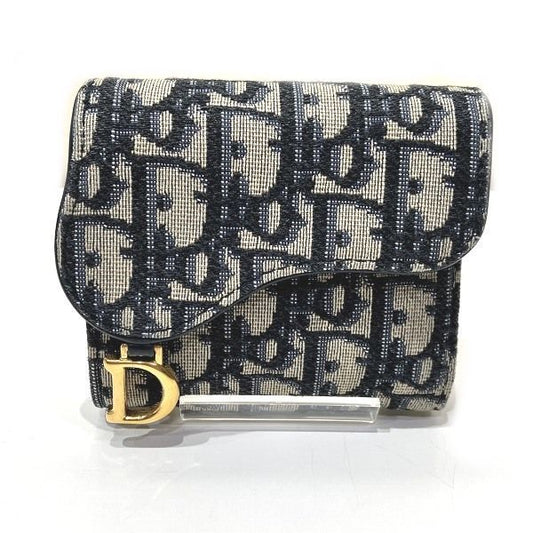 Dior Trotter Saddle Lotus Wallet 41-ma-0261 Trifold Wallet Women