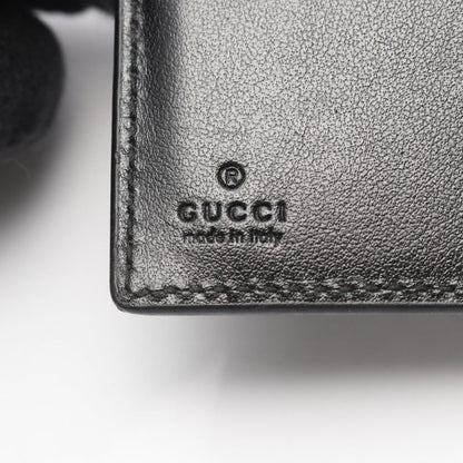 Gucci Bifold Wallet Blade 598252 Black Leather Blade Embroidery Bifold Wallet