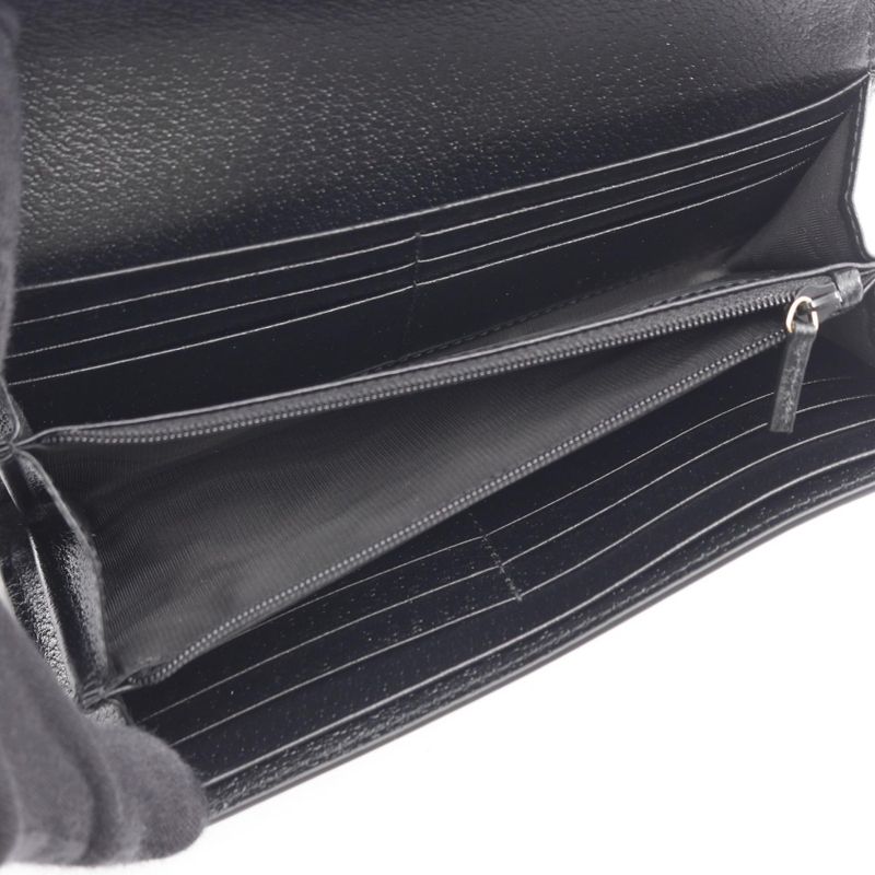 Gucci Bifold Long Wallet Ophidia Web Stripe 719886 Black Leather Ophidia Web