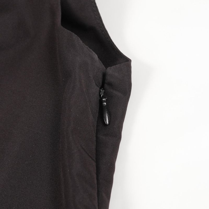 Prada Dress Box Pleated Black Silk Dress Women Used B