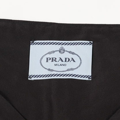 Prada Dress Box Pleated Black Silk Dress Women Used B