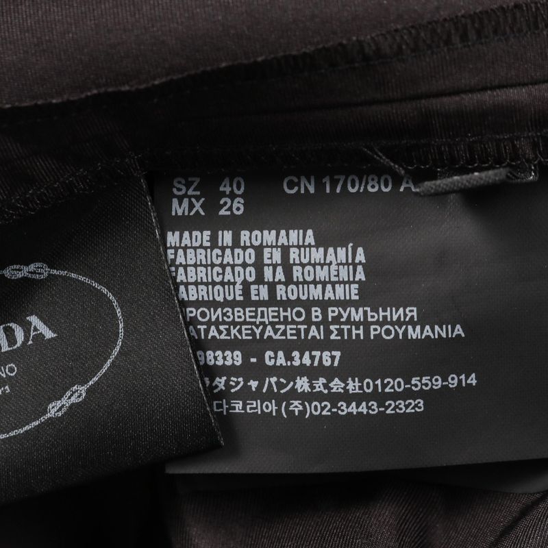 Prada Dress Box Pleated Black Silk Dress Women Used B