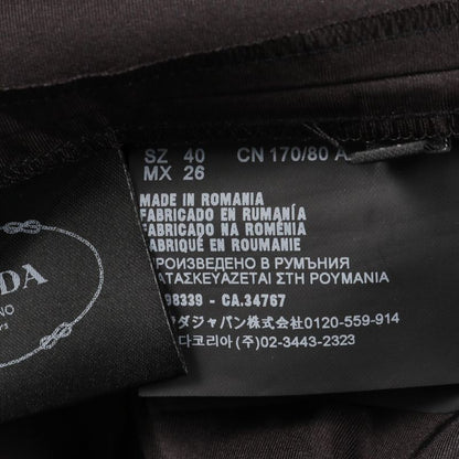 Prada Dress Box Pleated Black Silk Dress Women Used B