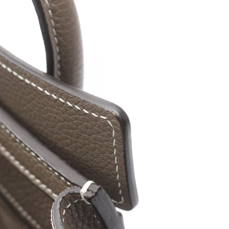 Celine Handbag Luggage Nano Shopper Gray Leather Luggage Nano Shopper Women