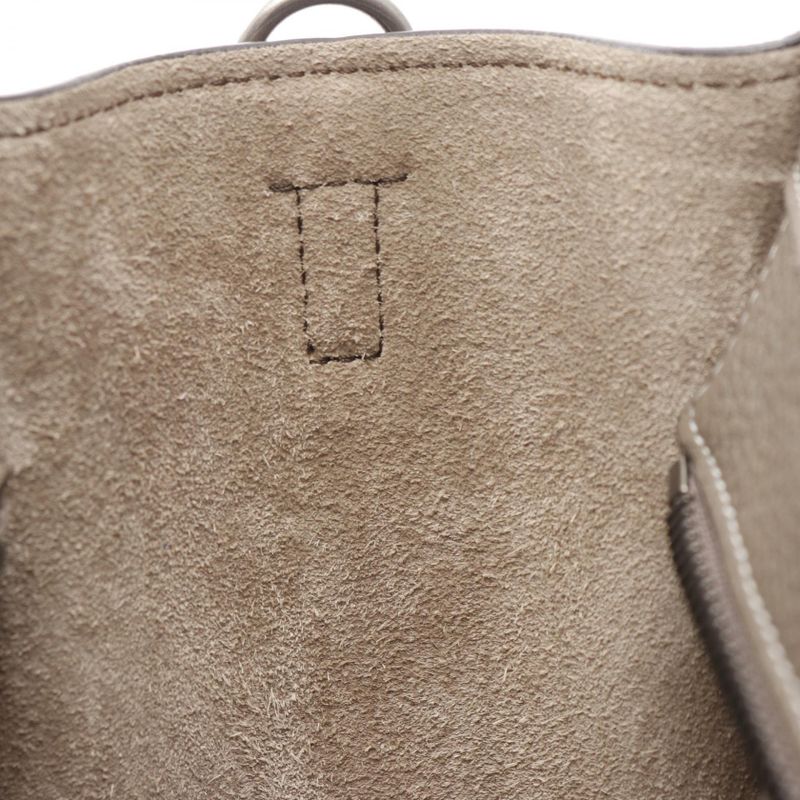 Celine Handbag Luggage Nano Shopper Gray Leather Luggage Nano Shopper Women