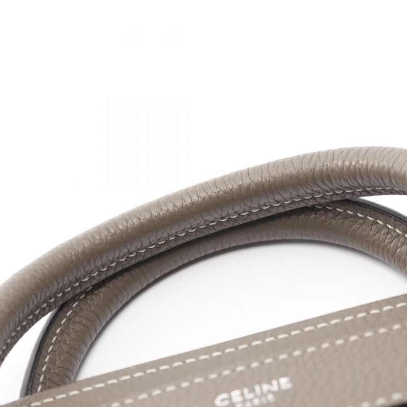 Celine Handbag Luggage Nano Shopper Gray Leather Luggage Nano Shopper Women