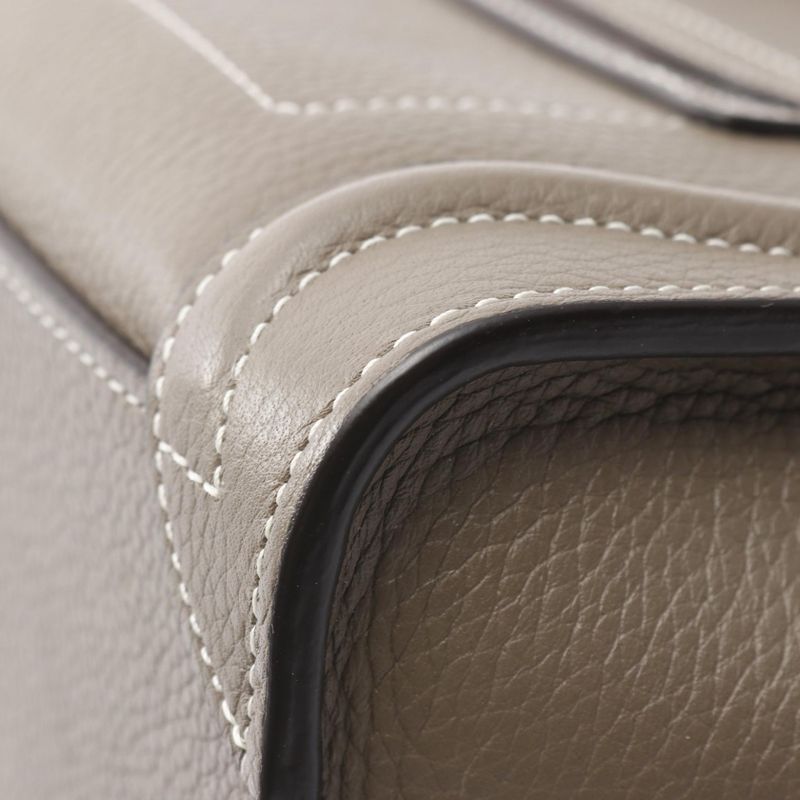 Celine Handbag Luggage Nano Shopper Gray Leather Luggage Nano Shopper Women