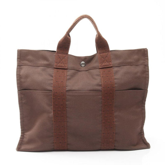 Hermes Tote Bag Her Line Herbag MM Brown Cotton Yale Line Tote MM Unisex Used B