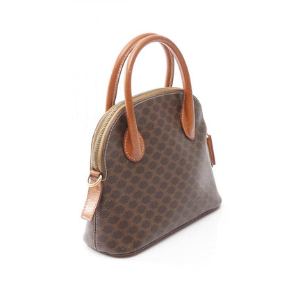 Celine Handbag Macadam Dark Brown/brown PVC Coated Canvas Leather Macadam 2way