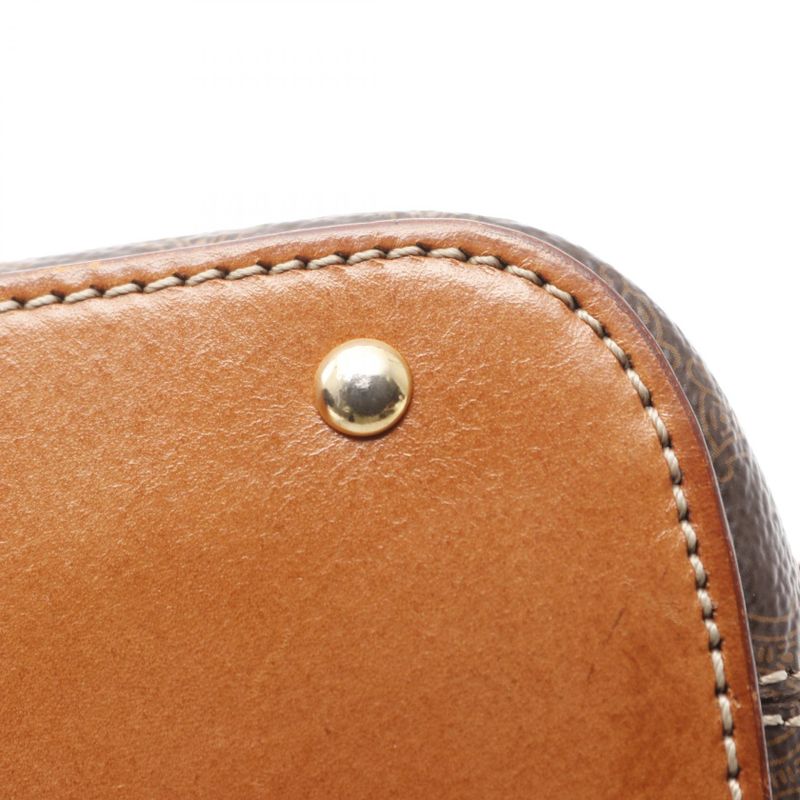 Celine Handbag Macadam Dark Brown/brown PVC Coated Canvas Leather Macadam 2way