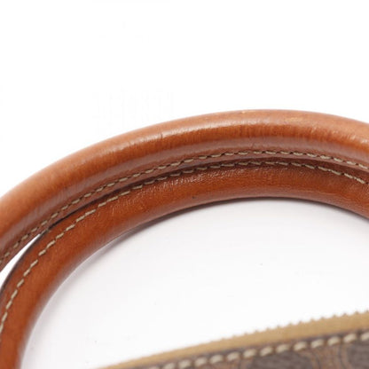 Celine Handbag Macadam Dark Brown/brown PVC Coated Canvas Leather Macadam 2way