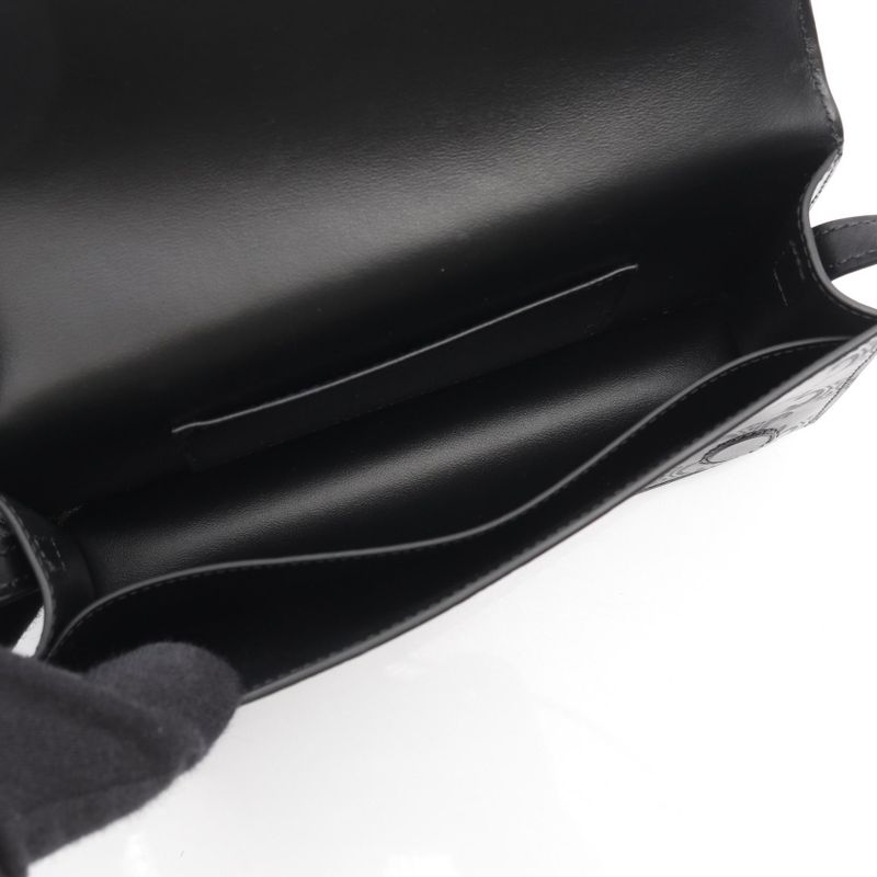 Celine Shoulder Bag Triomphe Horizontal Sleeve 10k773fqd Black Leather Triomphe